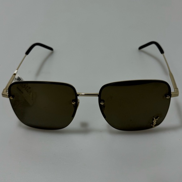 Saint Laurent Other - YSL Saint Laurent Monogram SL312M Sunglasses Black Gold 58MM